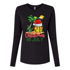 Santa Softball Ball Sunglasses Xmas Lights Christmas In July Great Gift Womens Cotton Relaxed Long Sleeve T-Shirt