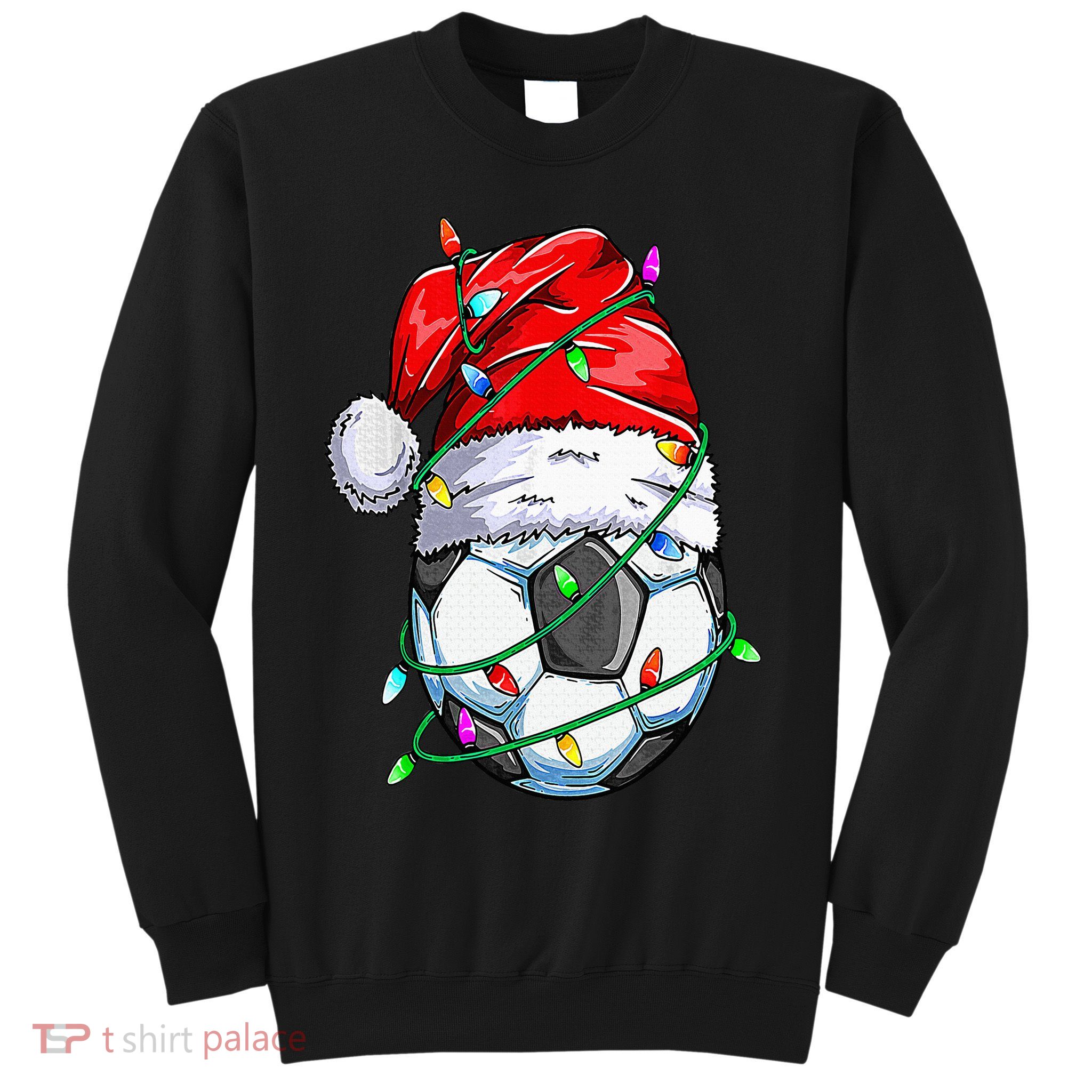 Santa Soccer Ball Sports Design Christmas Soccer Player Sweatshirt
