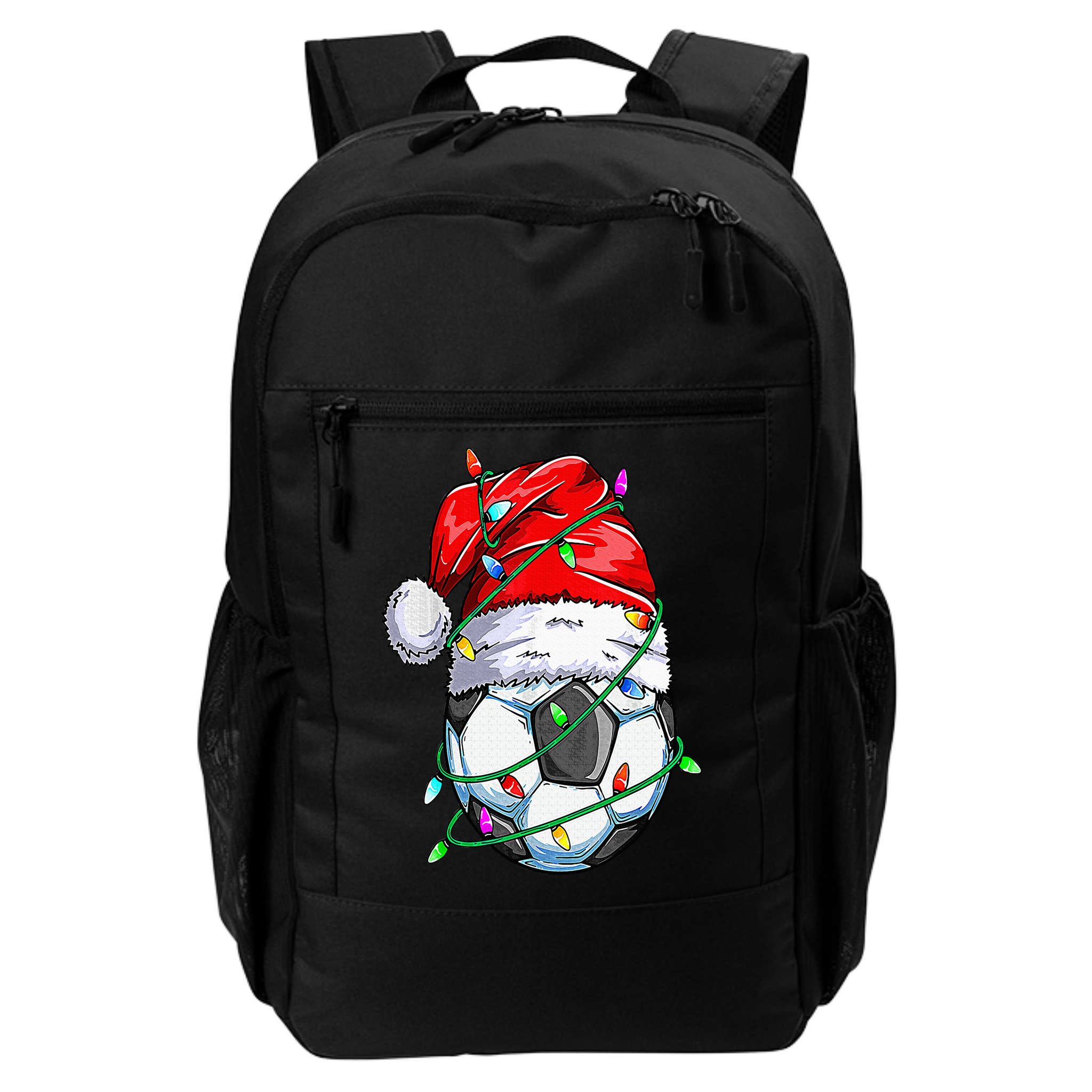 Santa Soccer Ball Sports Design Christmas Soccer Player Backpack