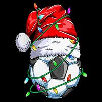 Santa Soccer Ball Sports Design Christmas Soccer Player Drawstring Bag