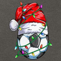 Santa Soccer Ball Sports Design Christmas Soccer Player Cotton Canvas Backpack