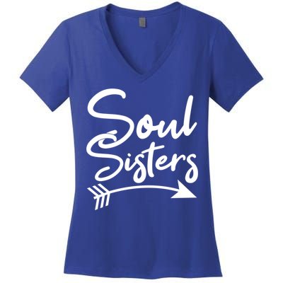 Soul Sisters Best Friends Matching Mothers Day Mom Bff Great Gift Women's V-Neck T-Shirt