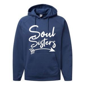 Soul Sisters Best Friends Matching Mothers Day Mom Bff Great Gift Performance Fleece Hoodie