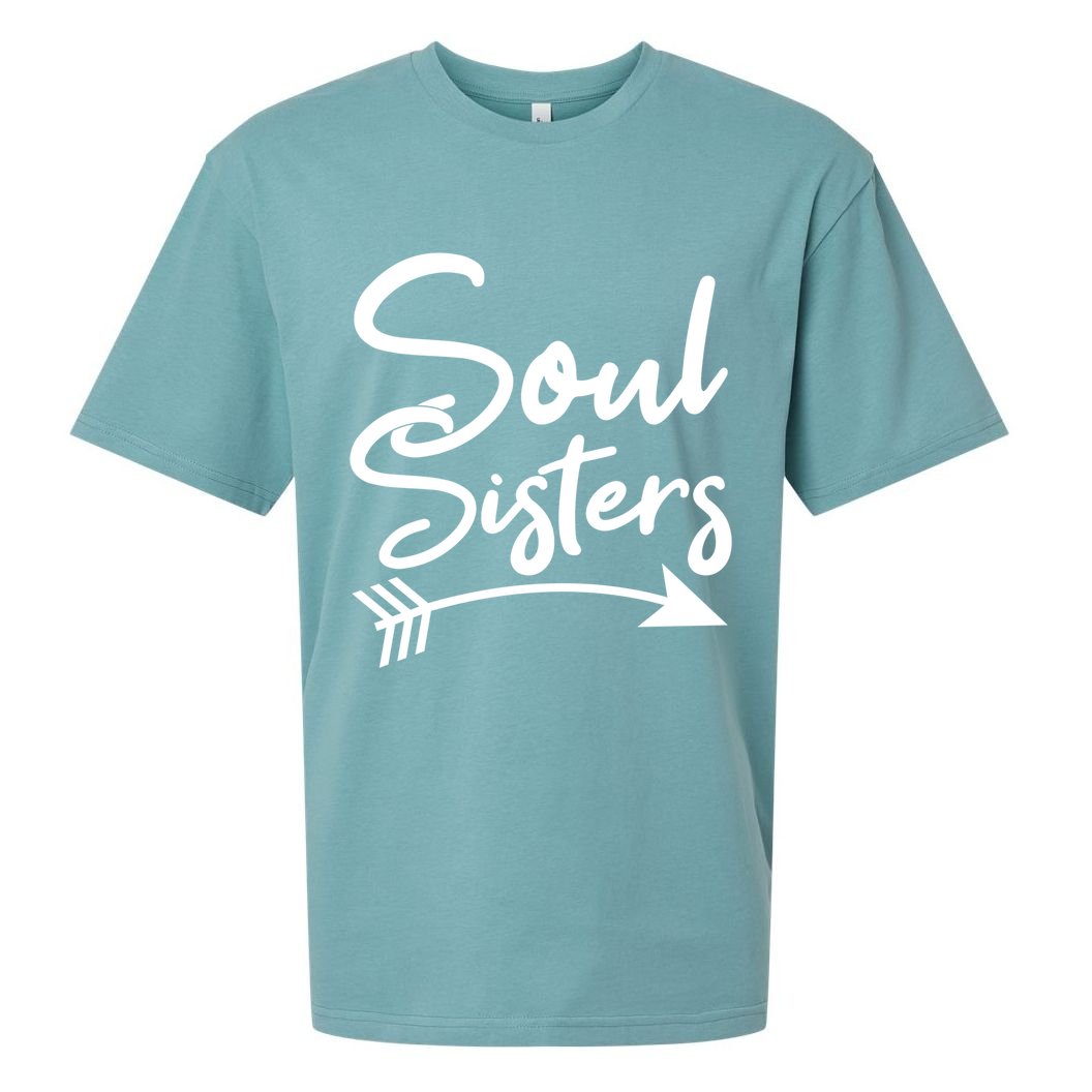 Soul Sisters Best Friends Matching Mothers Day Mom Bff Great Gift Sueded Cloud Jersey T-Shirt