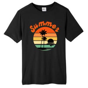 Summer Sunset Beach Retro Vacation Tall Fusion ChromaSoft Performance T-Shirt