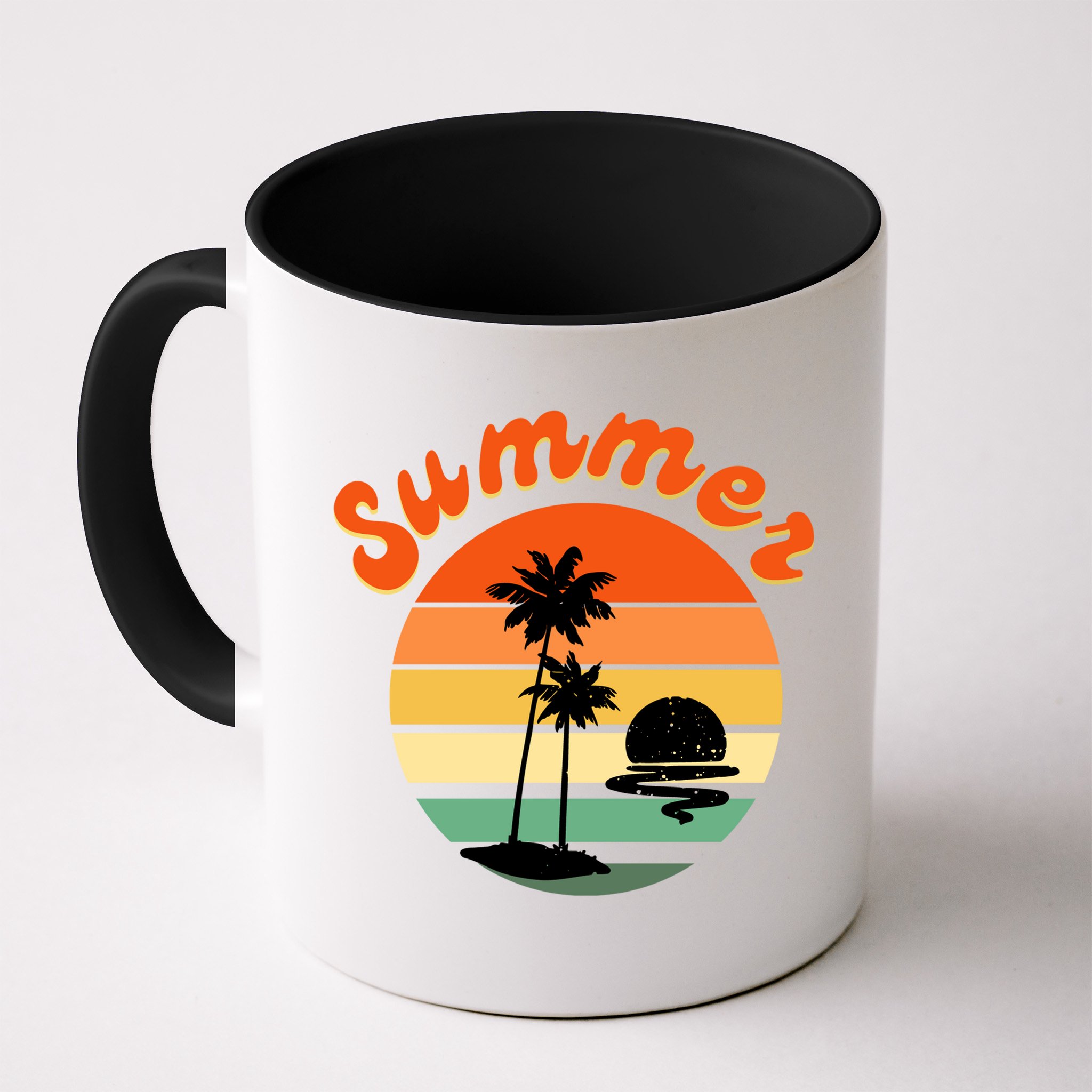 Summer Sunset Beach Retro Vacation Mug
