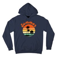 Summer Sunset Beach Retro Vacation Hoodie