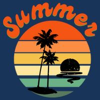 Summer Sunset Beach Retro Vacation T-Shirt
