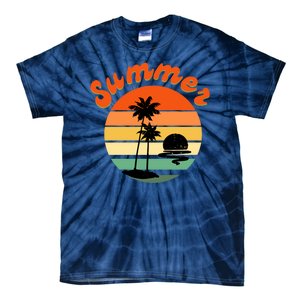 Summer Sunset Beach Retro Vacation Tie-Dye T-Shirt