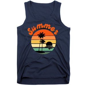 Summer Sunset Beach Retro Vacation Tank Top