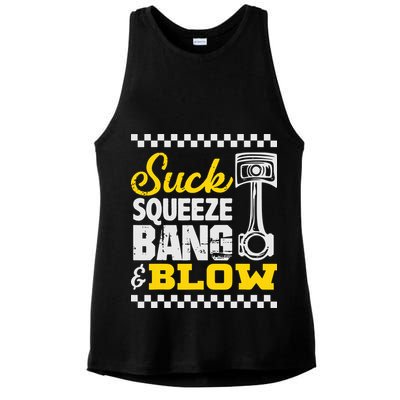 Suck Squeeze Bang Blow Car Lovers Ladies PosiCharge Tri-Blend Wicking Tank