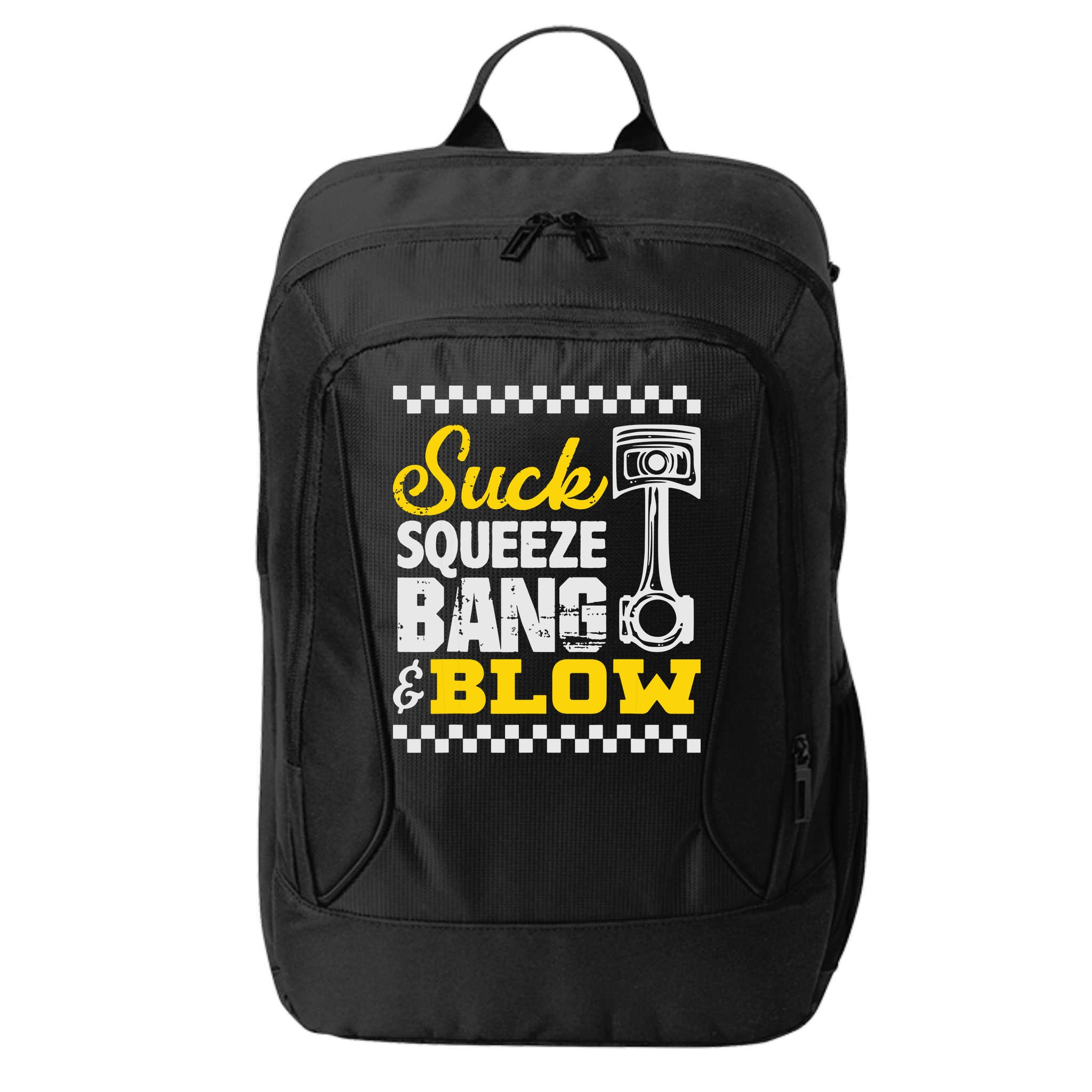 Suck Squeeze Bang Blow Car Lovers City Backpack
