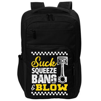Suck Squeeze Bang Blow Car Lovers Impact Tech Backpack
