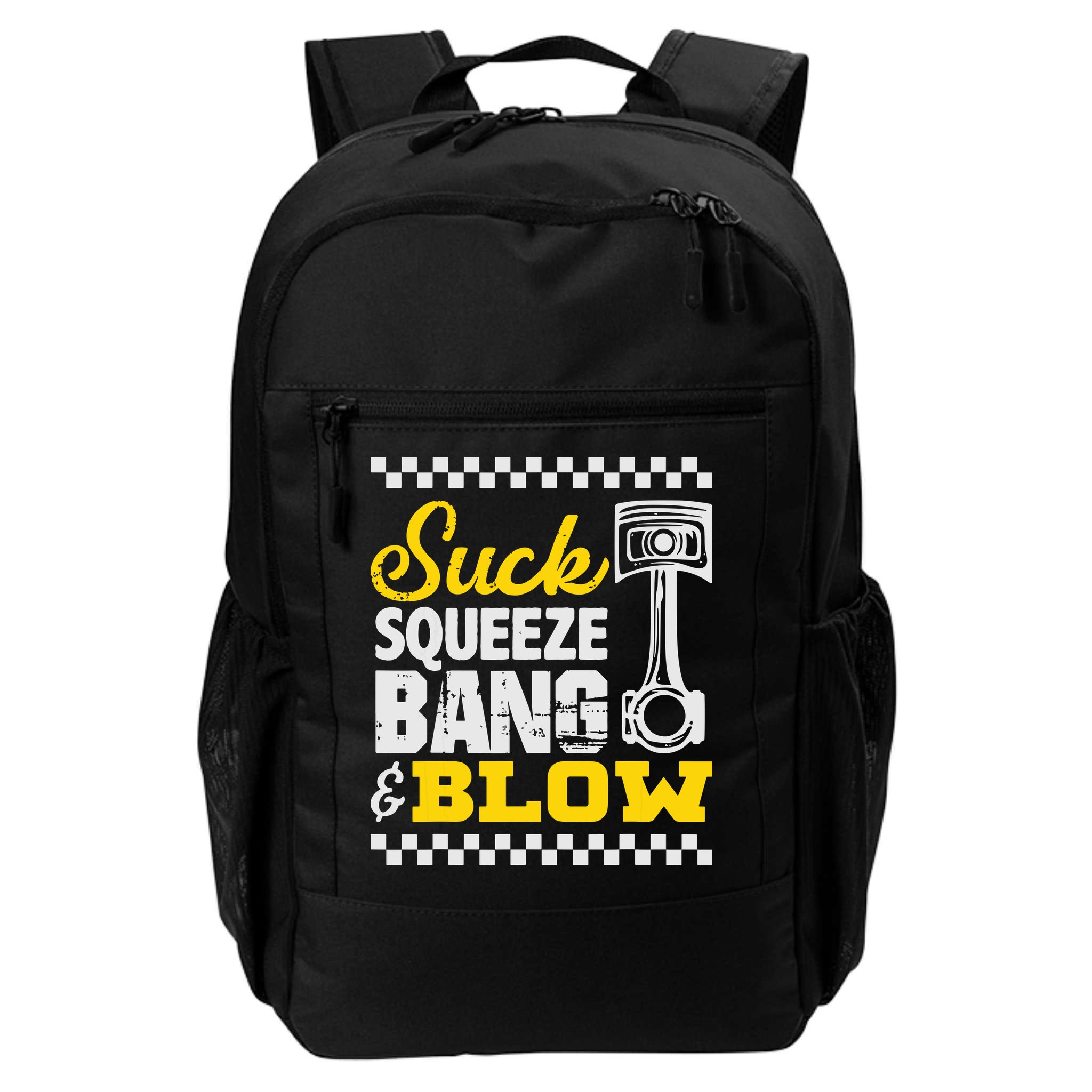 Suck Squeeze Bang Blow Car Lovers Backpack