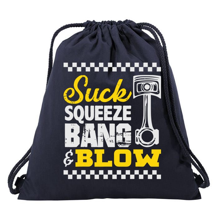 Suck Squeeze Bang Blow Car Lovers Drawstring Bag