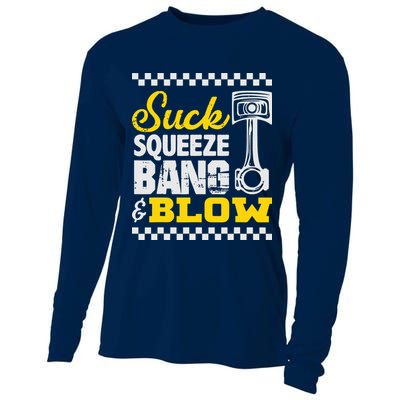 Suck Squeeze Bang Blow Car Lovers Cooling Performance Long Sleeve Crew