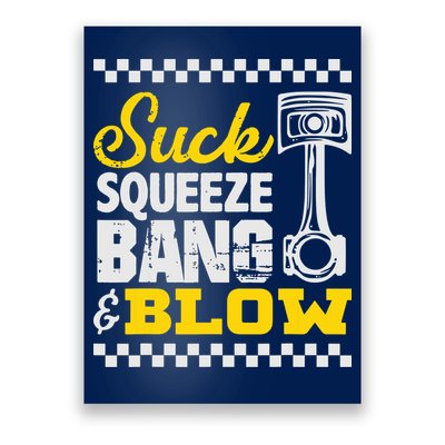 Suck Squeeze Bang Blow Car Lovers Poster