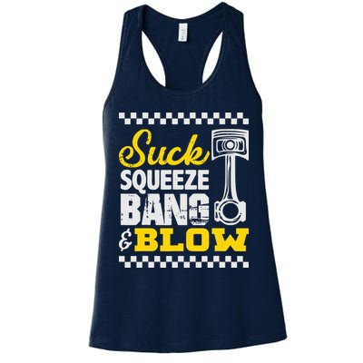 Suck Squeeze Bang Blow Car Lovers Womens Tank Top