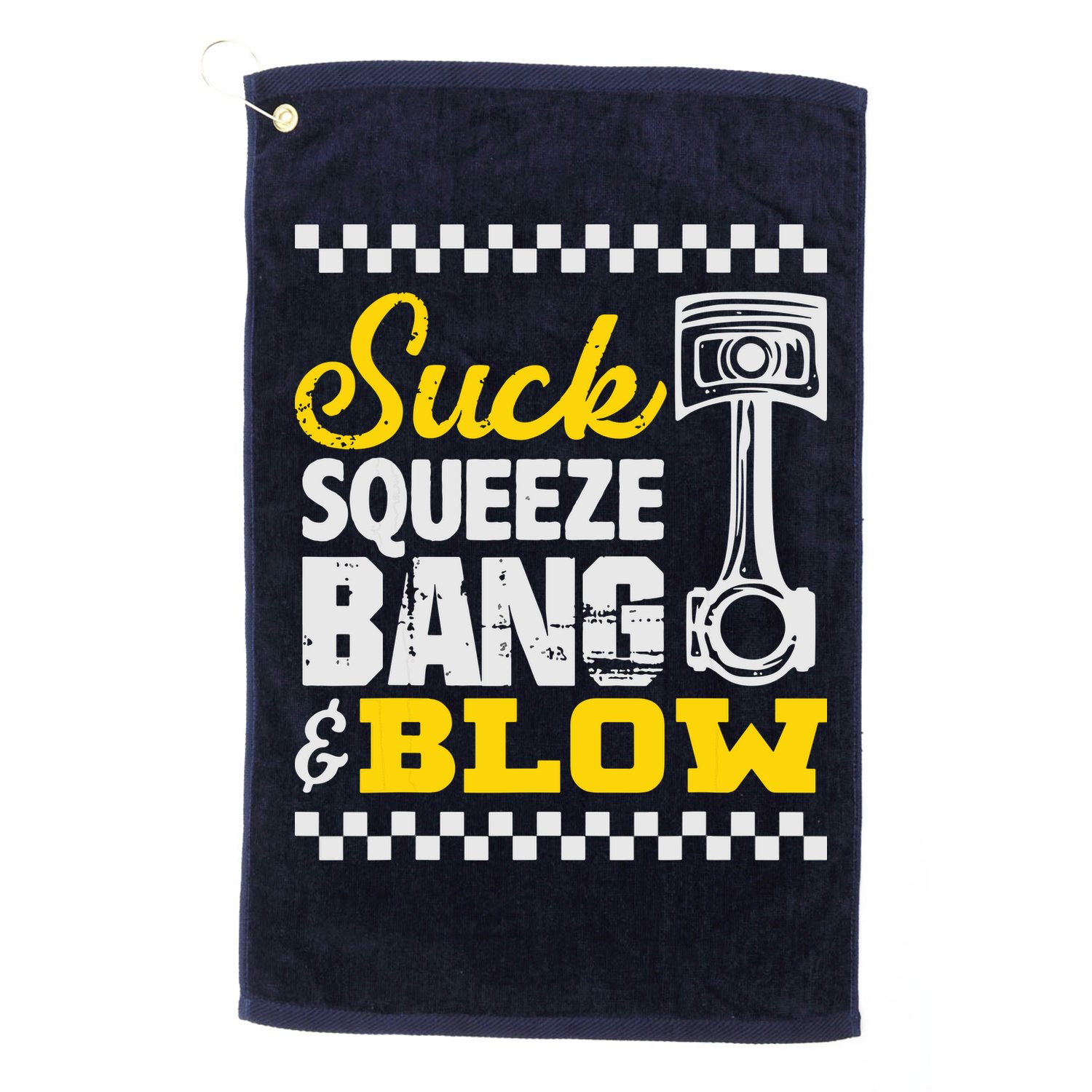 Suck Squeeze Bang Blow Car Lovers Golf Towel