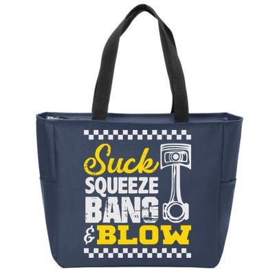Suck Squeeze Bang Blow Car Lovers Zip Tote Bag