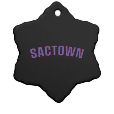 Sactown Sacramento Basketball Ceramic Star Ornament