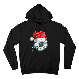 Santa Soccer Ball Sports Design- Christmas Soccer Player Hoodie