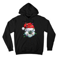 Santa Soccer Ball Sports Design- Christmas Soccer Player Hoodie