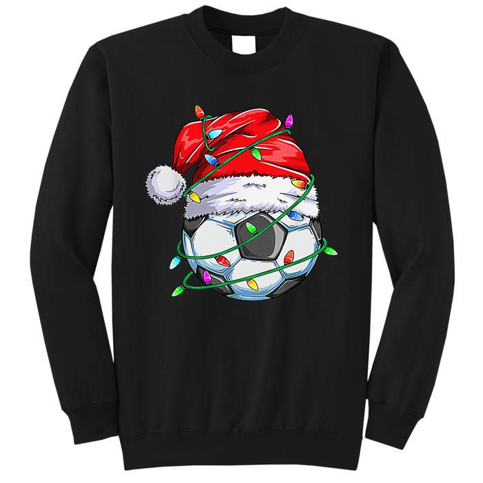 Santa Soccer Ball Sports Design- Christmas Soccer Player Sweatshirt