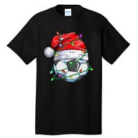 Santa Soccer Ball Sports Design- Christmas Soccer Player Tall T-Shirt