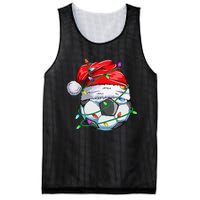 Santa Soccer Ball Sports Design- Christmas Soccer Player Mesh Reversible Basketball Jersey Tank