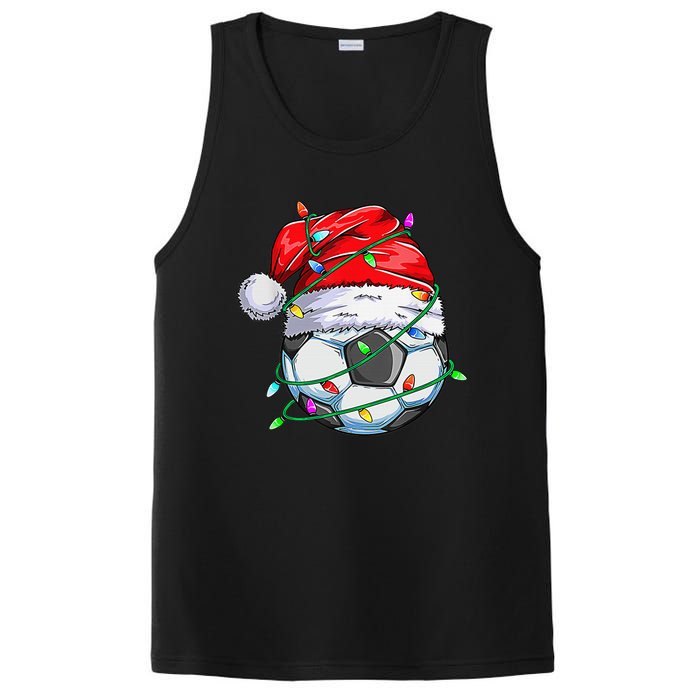 Santa Soccer Ball Sports Design- Christmas Soccer Player PosiCharge Competitor Tank