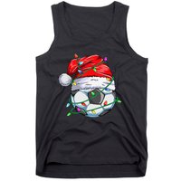 Santa Soccer Ball Sports Design- Christmas Soccer Player Tank Top