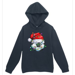 Santa Soccer Ball Sports Design- Christmas Soccer Player Urban Pullover Hoodie