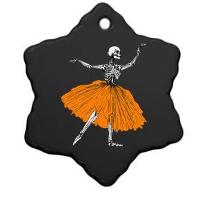 Spooky Skeleton Ballet Dance Costume for Halloween Ceramic Star Ornament