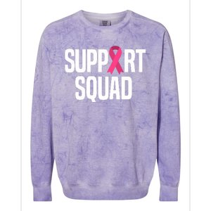 Support Squad Breast Cancer Awareness Ribbon Colorblast Crewneck Sweatshirt