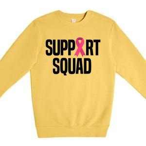 Support Squad Breast Cancer Awareness Ribbon Premium Crewneck Sweatshirt