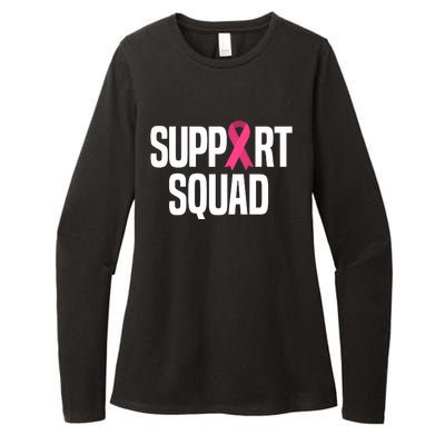 Support Squad Breast Cancer Awareness Ribbon Womens CVC Long Sleeve Shirt