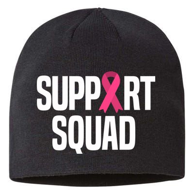 Support Squad Breast Cancer Awareness Ribbon Sustainable Beanie