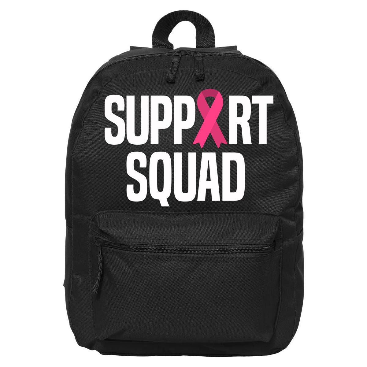 Support Squad Breast Cancer Awareness Ribbon 16 in Basic Backpack