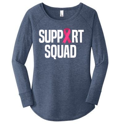 Support Squad Breast Cancer Awareness Ribbon Women's Perfect Tri Tunic Long Sleeve Shirt