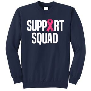 Support Squad Breast Cancer Awareness Ribbon Tall Sweatshirt