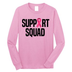 Support Squad Breast Cancer Awareness Ribbon Long Sleeve Shirt