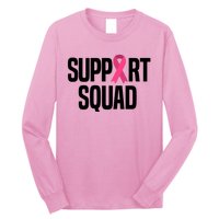 Support Squad Breast Cancer Awareness Ribbon Long Sleeve Shirt