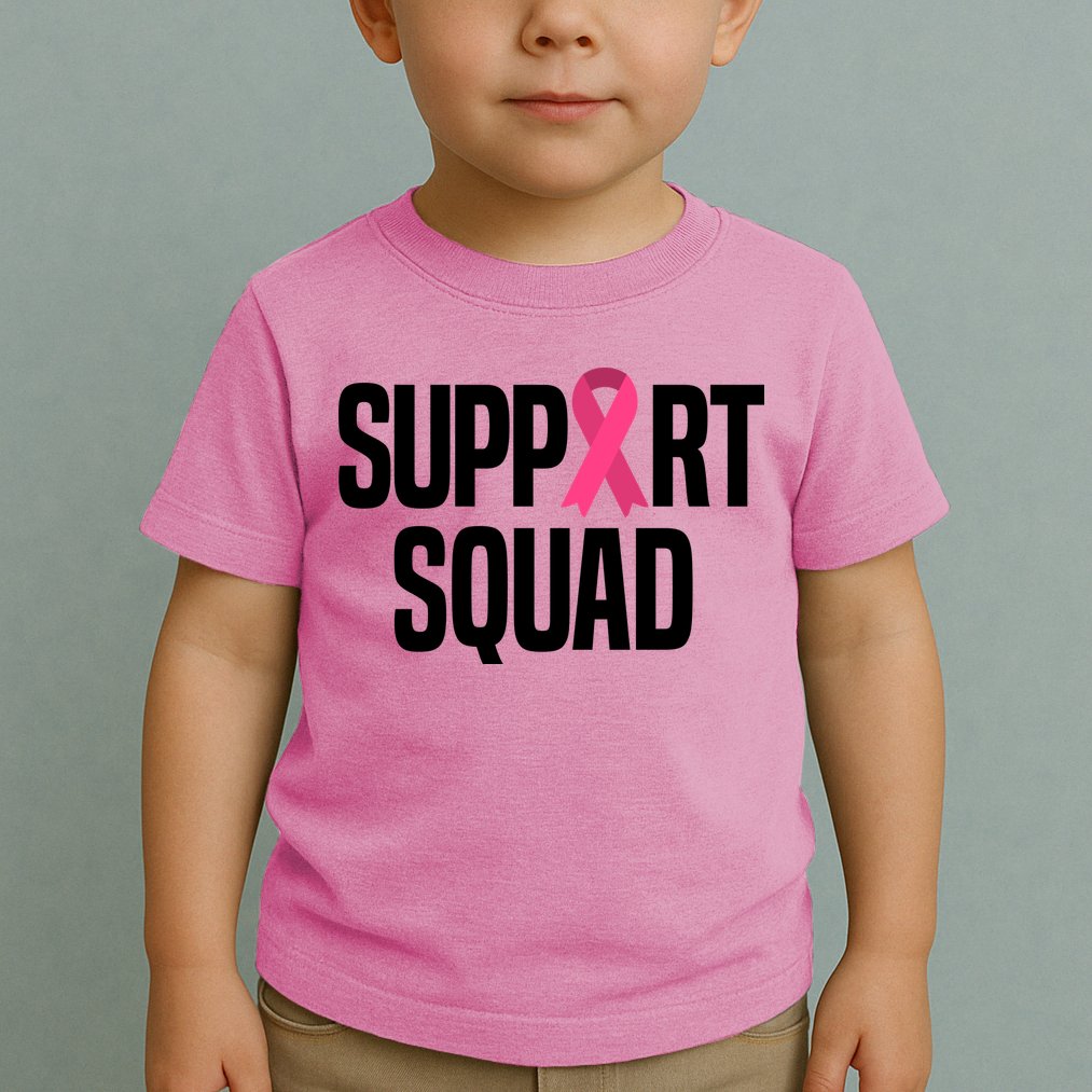 Support Squad Breast Cancer Awareness Ribbon Toddler T-Shirt
