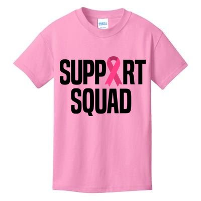 Support Squad Breast Cancer Awareness Ribbon Kids T-Shirt