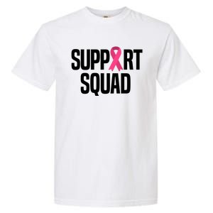 Support Squad Breast Cancer Awareness Ribbon Garment-Dyed Heavyweight T-Shirt