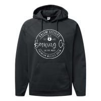 Salem Sisters Brewing Co Witch Brew Company Funny Witch Hall Performance Fleece Hoodie