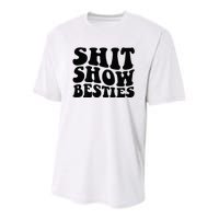 Shit Show Besties On Back Youth Performance Sprint T-Shirt