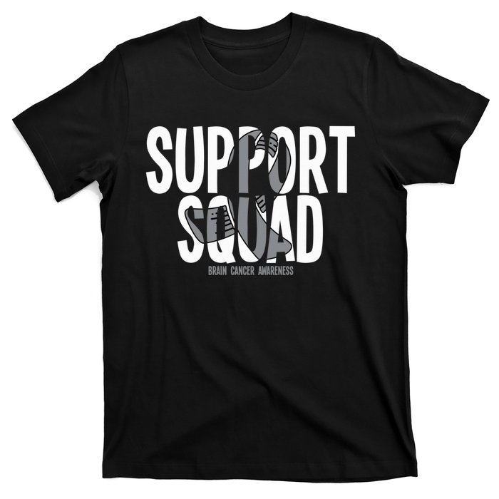 Support Squad Brain Cancer Awareness T-Shirt