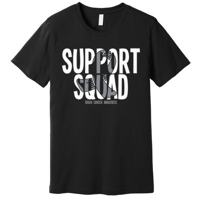 Support Squad Brain Cancer Awareness Premium T-Shirt